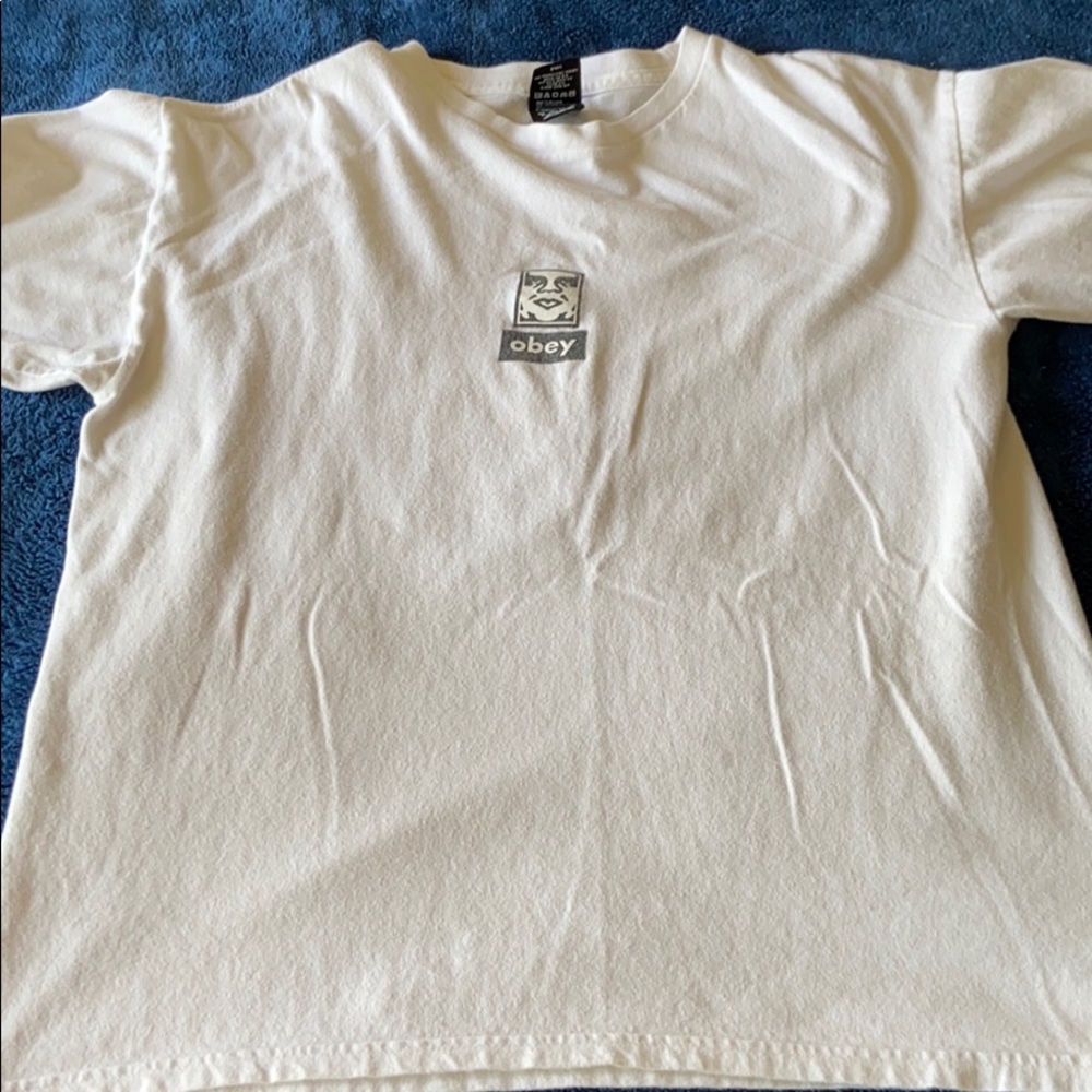 White obey shirt